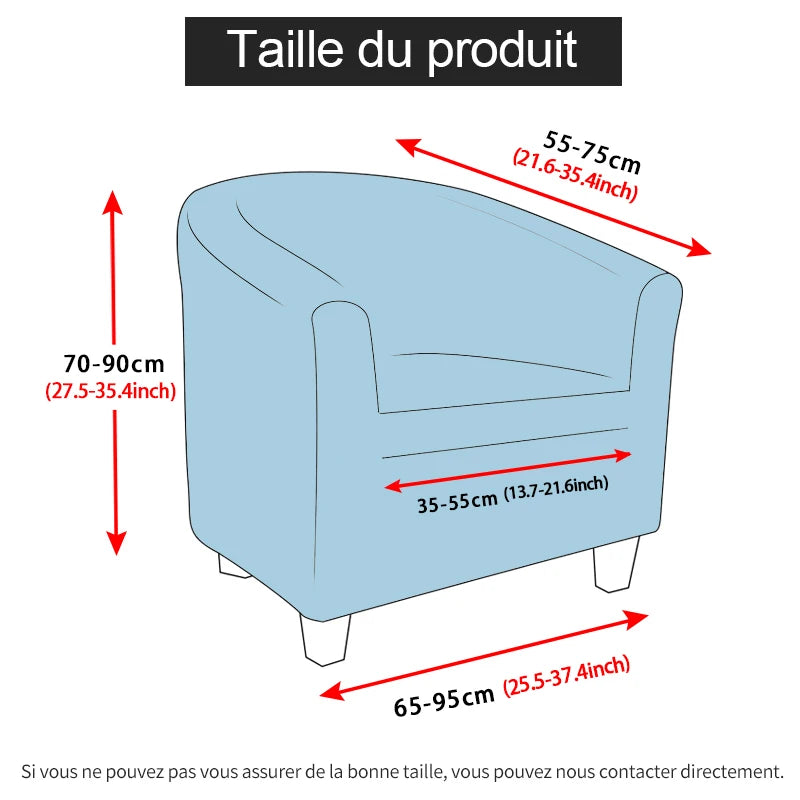 Housse fauteuil velours gris ajustable salon moderne extérieur intérieur machine laver