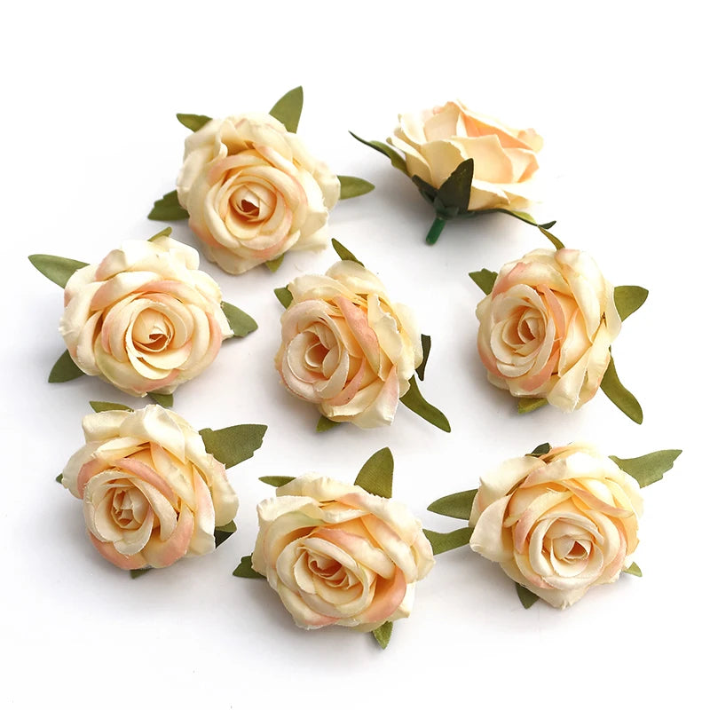 fleurs artificielles roses bouquet blanc rose violet 10 pièces décoration mariage