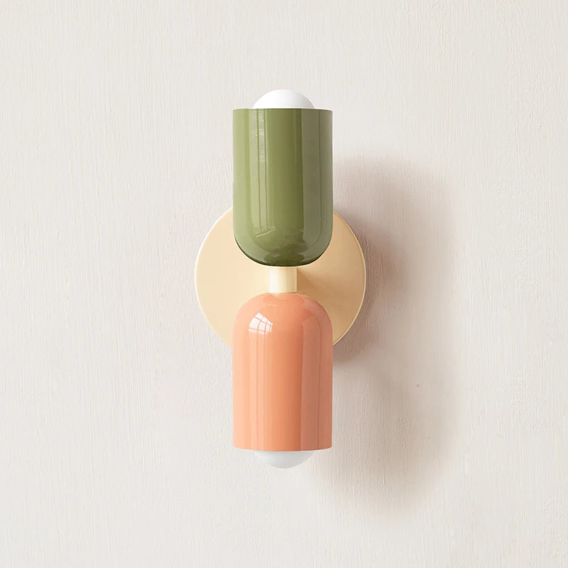 applique murale moderne led vert rouge beige noir éclairage quotidien minimaliste fixée mur