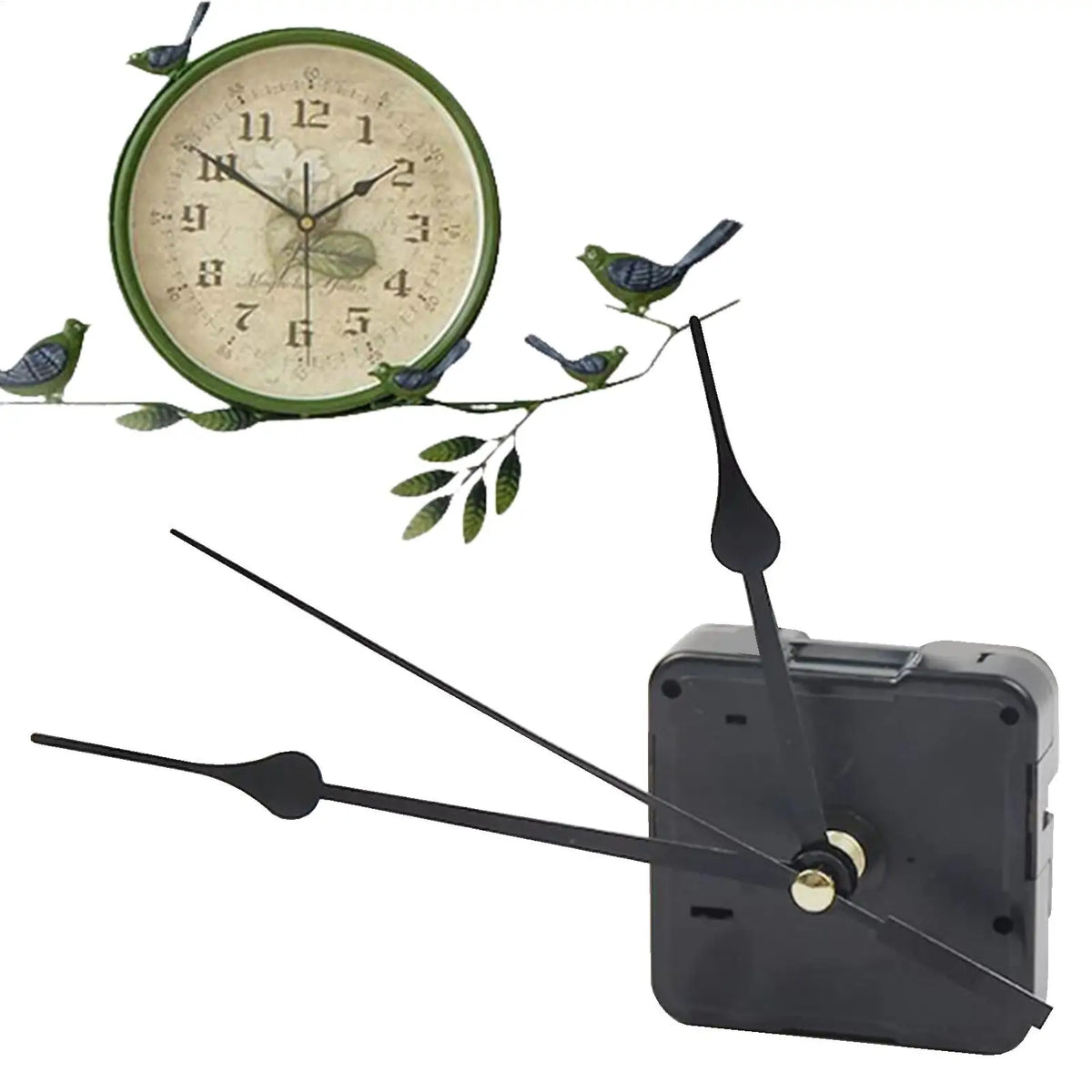 mouvement montre aiguilles noir moderne horloge accessoire décoration intérieur quartz silentieux précision heures contemporain