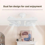 plafonnier led ventilateur double vis e27 blanc noir bleu moderne minimaliste