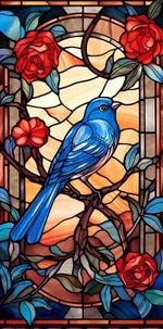 film verre statique décoratif oiseaux fleurs motifs opaques art déco nouveau instructions