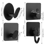 porte serviettes adhésif acier inoxydable noir moderne salle bain utilisation multiple protection adhésive fixe