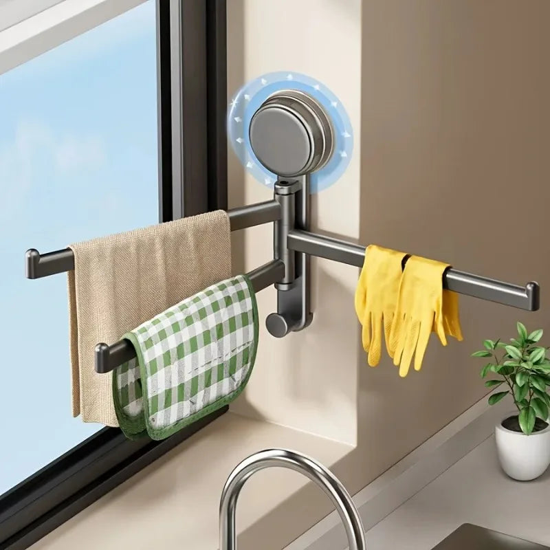 porte serviettes mural ventouse rétractable moderne serviettes torchons gants vaisselle salle bain cuisine