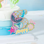 décoration gâteau poisson licorne étoile mer algues bulles coquillages thème sous marin fête anniversaire