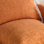 housse coussin carré orange texture lin moderne 45x45cm décoratif canapé salon voiture