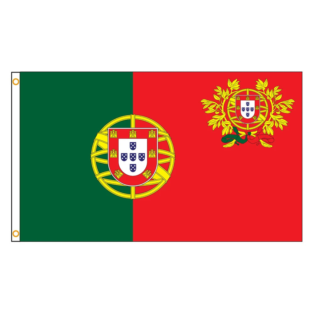 drapeau portugal super tex polyester vert rouge emblème classique décoration 120x180cm
