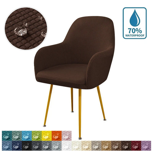 housse chaise moderne tissu carreaux imperméable antidérapante fauteuil banquet mariage salon intérieur gris
