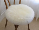 coussin chaise rond laine mouton fourrure épaisse doux confortable siège moderne