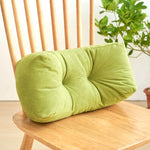 coussin lombaire anti décubitus polyester gris vert orange jaune tissu ergonomique fixations support