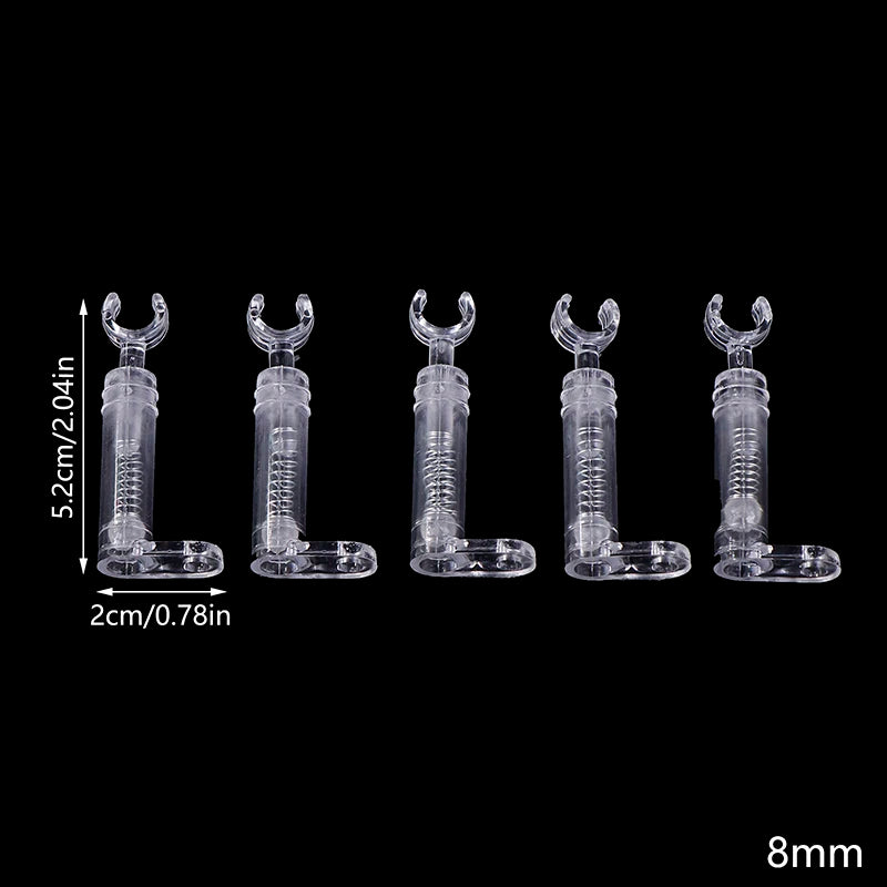 supports lumière néon clips transparents modernes légerement opaques variété tailles clips fixation