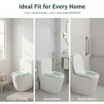siège toilette amovible vert pastel antidérapant moderne adhésif poignée intégrée lavable réutilisable chambre