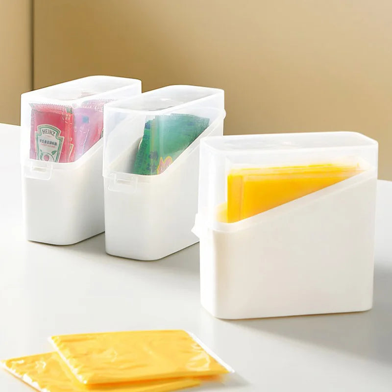 boîtes rangement blanc transparent modernes réfrigérateur organisation fromage condiments cuisine minimalistes