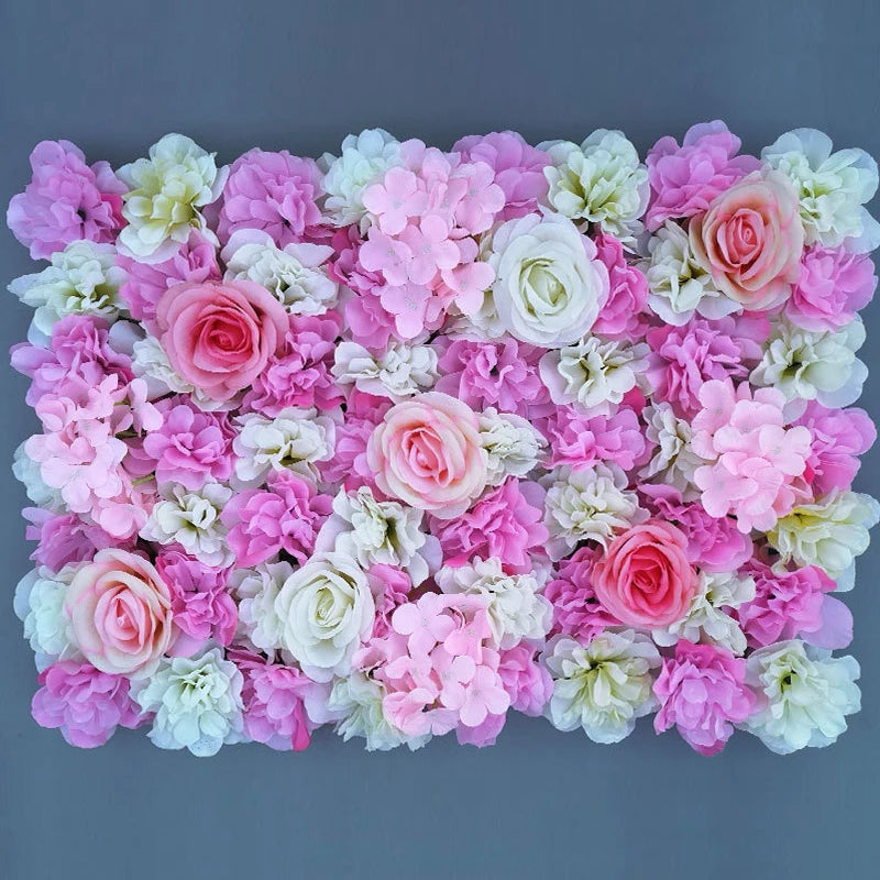décoration murale moderne roses artificielles dahlias blanc vert intérieur mariage anniversaire