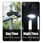 lampe solaire clip noir moderne détecteur mouvement modes sécurité extérieure led ip65 étanche abs