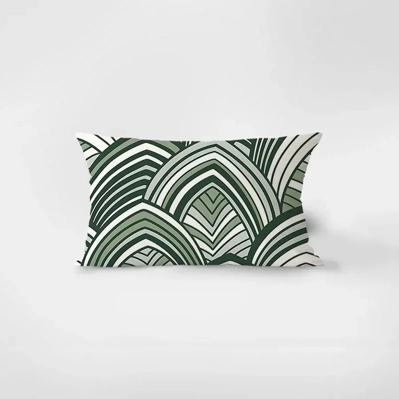 taie d'oreiller moderne motif feuille monstera verte tissu polyester 30x50cm decoration salon lit housse