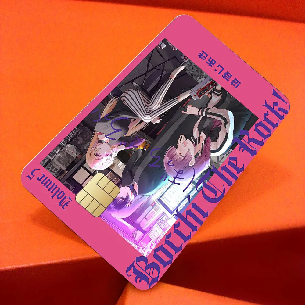 carte sim personnalisée bocchi the rock dessin animé pop art hitori gotoh waterproof réutilisable