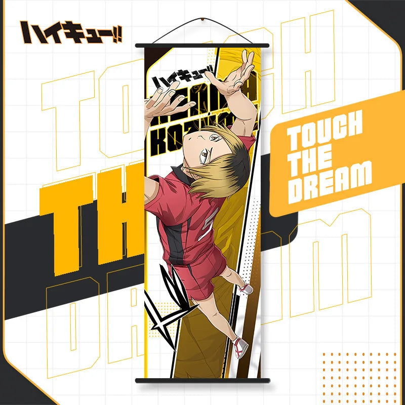 affiche bannière anime tobio kageyama orange noir illustration volley ballSuspense, demandé impose contraintes strictes