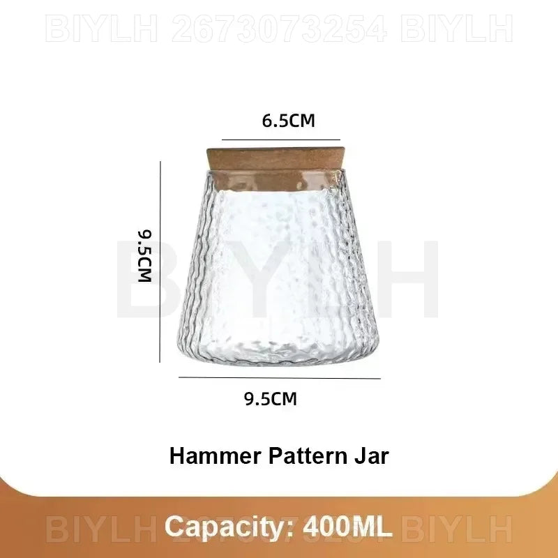 vases plantes verre transparent moderne minimaliste couvercle liège base bois