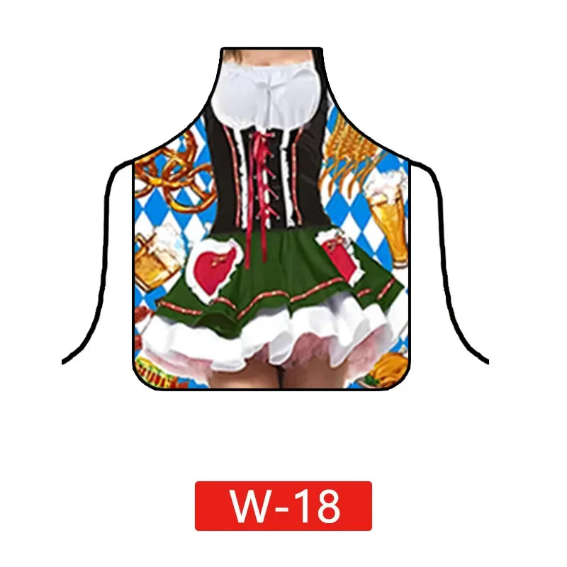 tablier moderne illustratif personne lingerie camouflage crânes papillons rouge noir blanc bleu