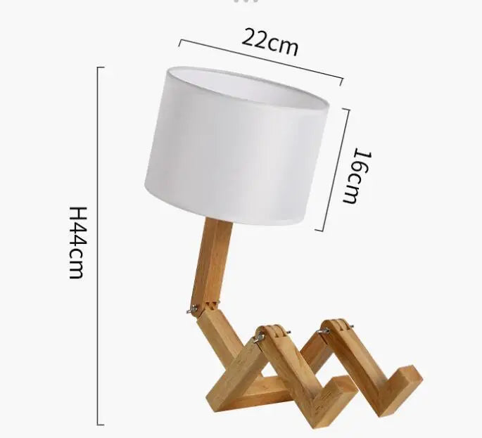 lampe table moderne bois bambou blanc tissu opalescent minimaliste led