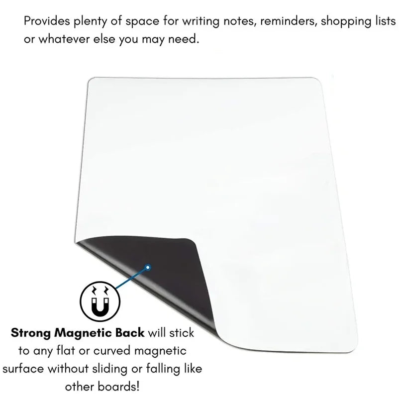 tableau blanc magnétique flexible aimants autocollants effaçables liste épicerie notes réfrigérateur stylos magnétiques blanc