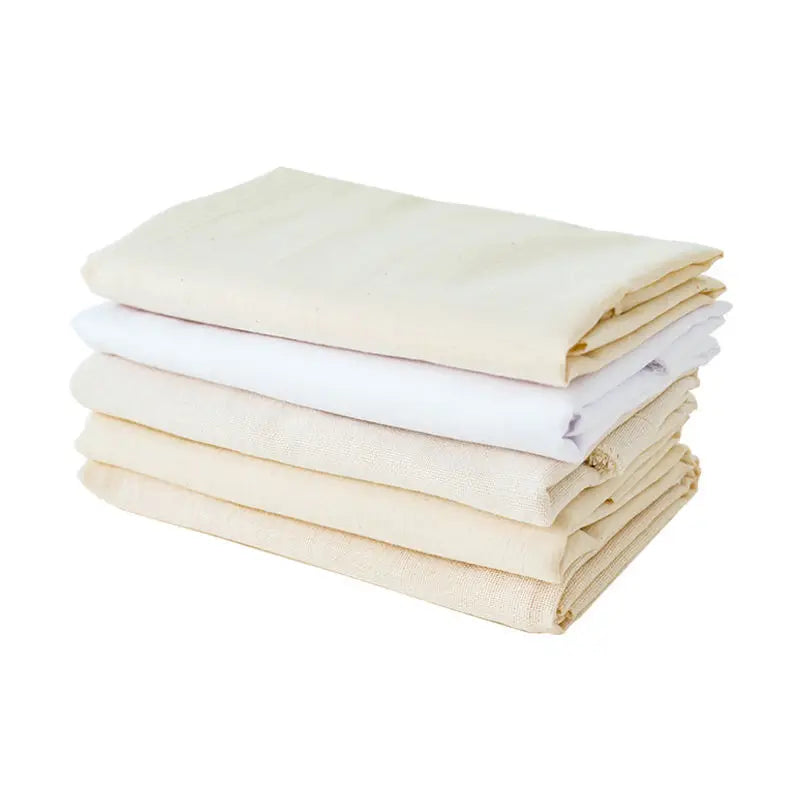 serviettes lingettes toile fine tissu respirant polyester beige clair blanc classique