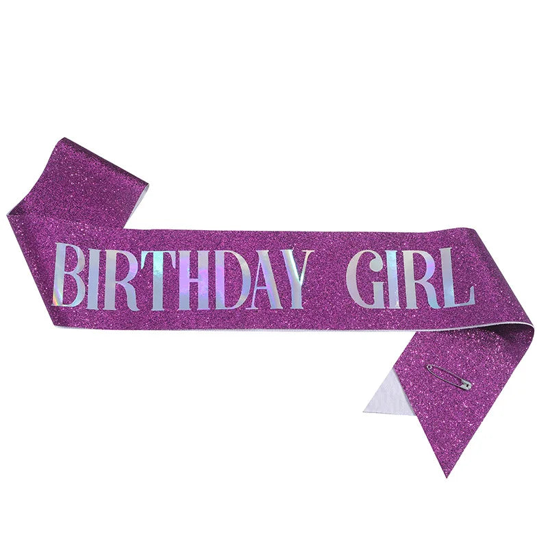 ruban pailleté festif anniversaire fille femme blanc rose bleu vert doré holographique