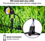 projecteur éclairage extérieur led 12v ip65 moderne câble connecteur piquet noir 1mètre