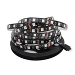 ruban led smd 5050 5m rgbw ip65 noir adhésif 60ledsmètre moderne connecteur troisbroches