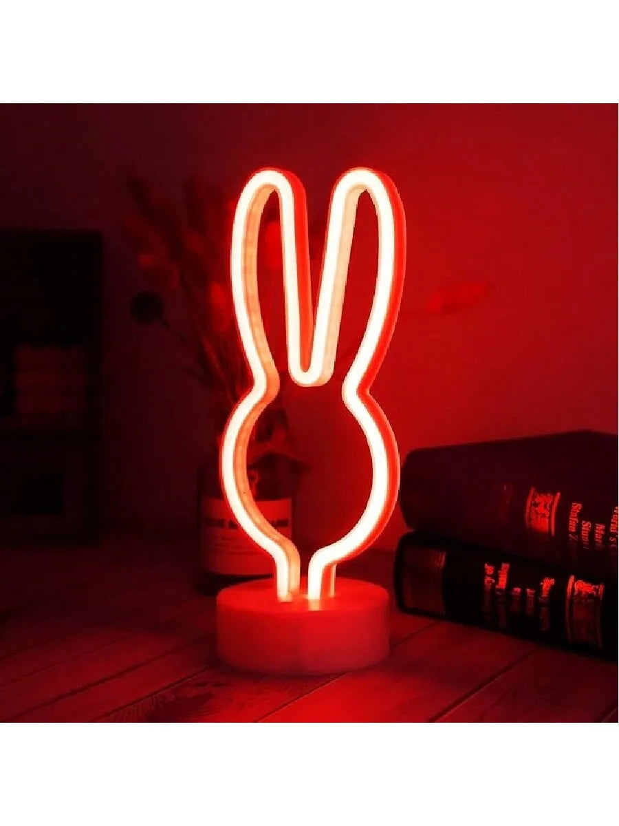 lampe néon décorative moderne forme géométrique simple rouge bleu vert blanc