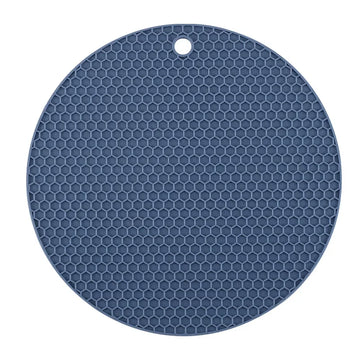 tapis silicone nid d'abeille rond carré antidérapant bleu rose gris vert moderne cuisine