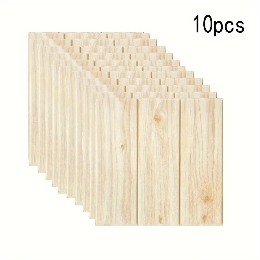 panneaux décoratifs autoadhésifs bois naturel moderne grisclair brunfoncé résistants humidité moisissures 35cmx35cm