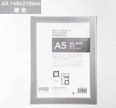 porte affiches magnétique transparent moderne noir blanc doré A5 A3scrição