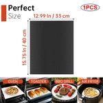 tapis cuisson antiadhésif réutilisable résistant chaleur fond four noir moderne silicone