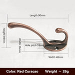 crochet mural moderne acier inoxydable noir cuivre bronze argent trois crochets fixations minimaliste