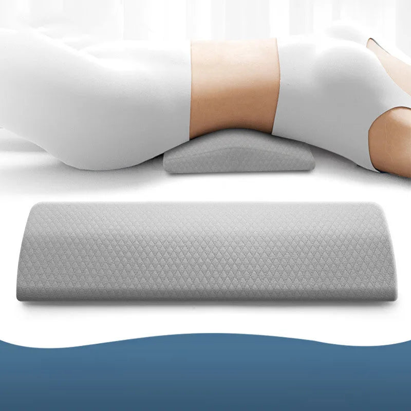 coussin lombaire ergonomique mousse mémoire forme polyester amovible lavable gris moderne lit siège