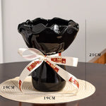 vase floral vintage élégant petite décoration maison moderne rose rouge noir blanc