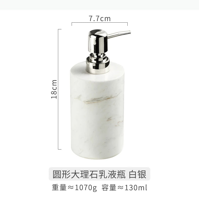 distributeur savon liquide marbre moderne noir blanc gris élégant salle bain