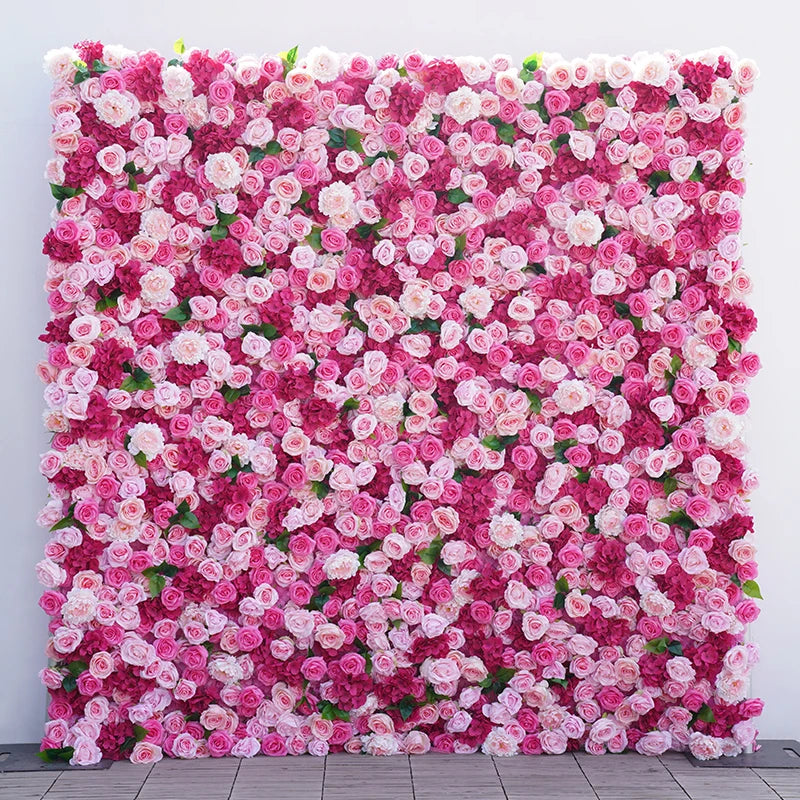 décoration murale panneau floral rose blanc extérieur moderne fête anniversaire mariage