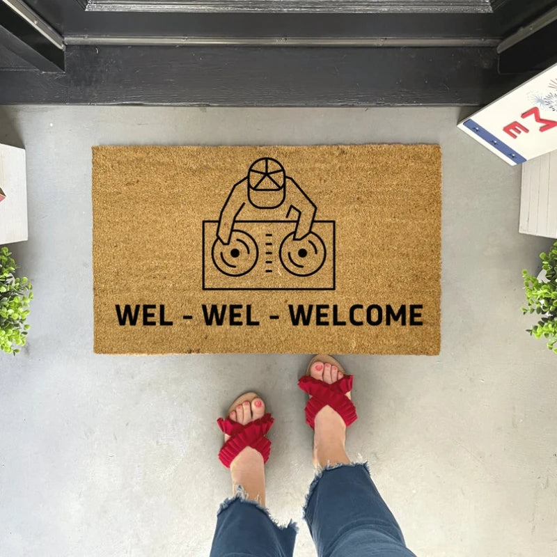 Tapis d'entrée personnalisé design moderne