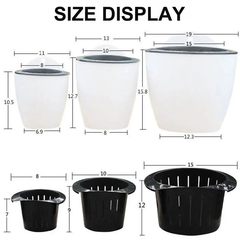 pots suspendus résine blanc noir modernes mur fleur verte chambre jardin