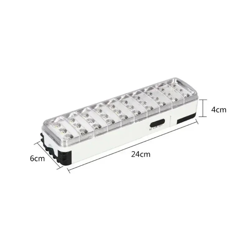 lampe secours led rechargeable automate urgence maison blanc moderne opacité poignée amovible usb charge