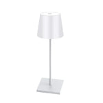 lampe moderne rechargeable interrupteur tactile noir blanc plissé abat jour led dimmable
