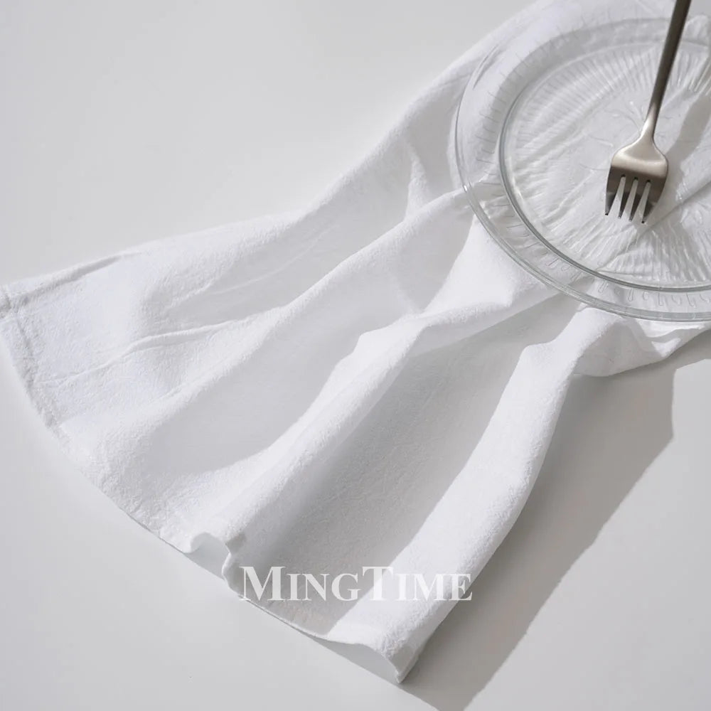 serviettes coton unies réutilisables classiques beige rose vert bleu marine table maison party