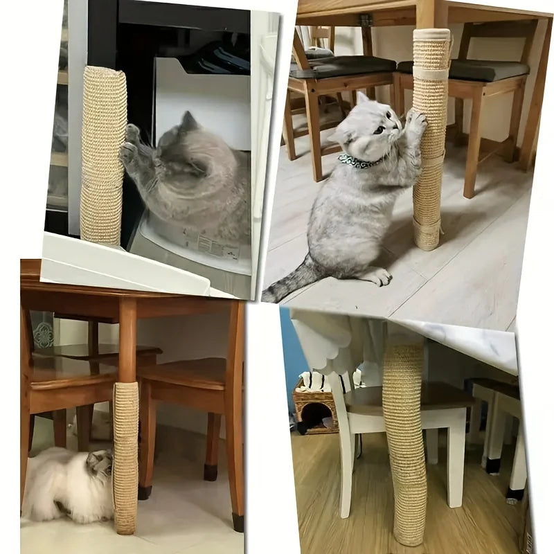 griffoir chat tissu tressé jute adhésif moderne protection meubles beige anti griffures 20x45cm 30x60cm