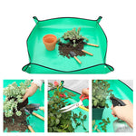 tapis jardinage imperméable vert clair tapis repiquage pliant outils pot fleurs texture moderne