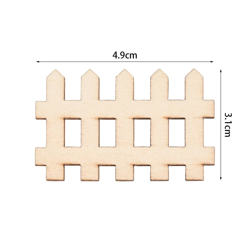 grille clôture miniature bois fée lattes horizontales deco artisanal garden party diy craft naturel