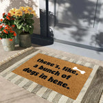 tapis d'entrée marron clair antidérapant imprimé chiens moderne résistant corrosion