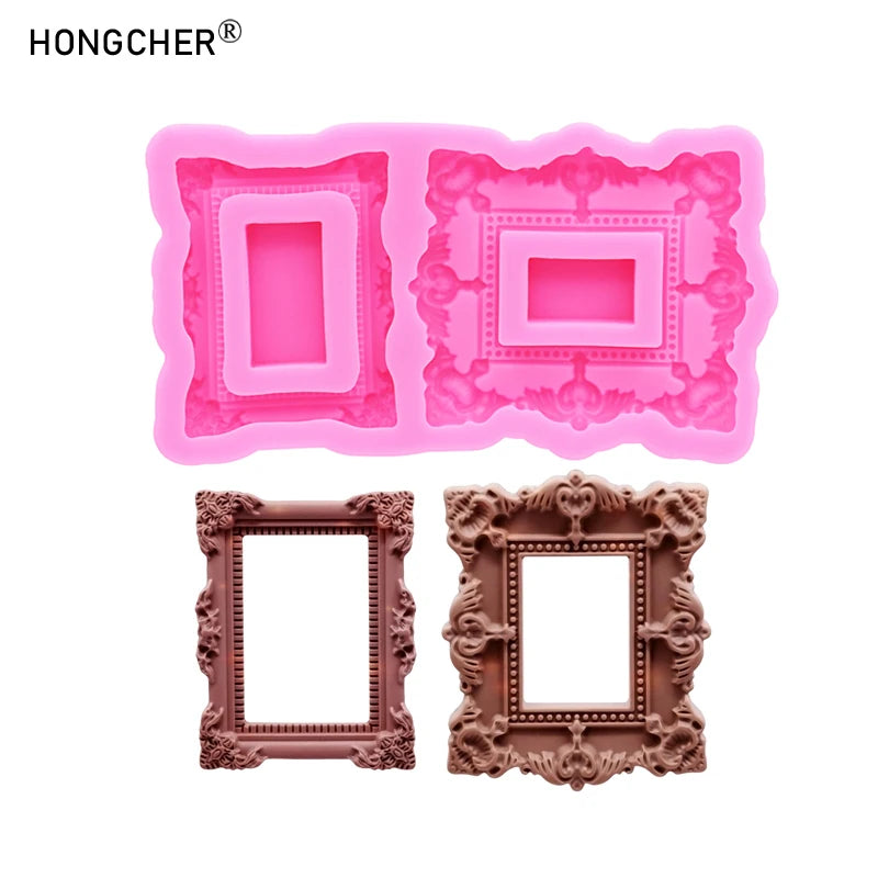 moule silicone rose baroque classique décoration gâteau chocolat savonnette artisanale transparente cuisine artisanat
